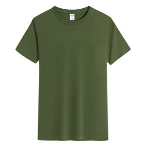 เสื้อยืดคอกลมผ้าฝ้ายทรงหลวมสำหรับฤดูร้อน พิมพ์โลโก้ตามสั่ง OEM เสื้อทำงานโฆษณา สีพื้น 180gsm แขนสั้น เสื้อยืดผู้ชาย - Product Image 5