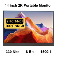 Écran portable 2K de 14 pouces adoptant un panneau LCD IPS pour prendre en charge la technologie HDR