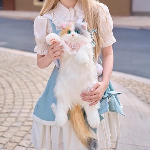 Đồ chơi trẻ em dễ thương Mèo sang trọng Búp bê Ba lô đồ chơi Hong Ping hạt nano đầy 31-50cm Tanabata Halloween Quà Tặng Polyester unisex quy mô 1/<span class=keywords><strong>6</strong></span> đồ nội thất - Product Image 2