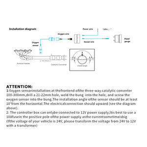 52 Mét Air nhiên liệu tỷ lệ đo LED hiển thị kỹ thuật số với băng rộng O2 cảm biến oxy 06j906262aa USA kho - Product Image 4