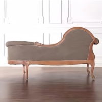 Fauteuil de salon impérial en bois massif de style américain, avec revêtement en tissu, pour chambre à coucher, luxe européen, sculpté, individuel