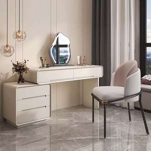 أثاث غرفة نوم طاولة تزيين زاوية قابلة للطي مع طاولة زينة مرآة Led - Product Image 3