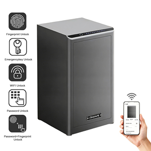 ตู้เซฟนิรภัย CEQSAFE ป้องกันการโจรกรรม พร้อมรหัสลับ ระบบล็อคเหล็ก ควบคุมผ่านแอป TUYA รองรับ WIFI ตู้เก็บของอัจฉริยะ ตู้เซฟนิรภัย - Product Image 1