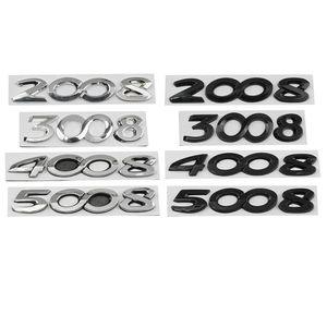 Personalizado 3D aleación de zinc Material Digital cromo logo 2008 3008 4008 <span class=keywords><strong>5008</strong></span> Metal pegatinas digitales para <span class=keywords><strong>maletero</strong></span> - Product Image 2