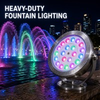 Projecteur LED Submersible Robuste IP68 en Acier Inoxydable 304 DMX512 RGB pour Fontaines, Aménagements Paysagers et Applications Commerciales, Résistant au Feu