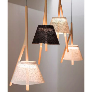 Nordic Style Creative Art Chandelier Modern Fabric Shade E27 60W Single Head Rectangle Pendant Light For Restaurant - Product Image 2