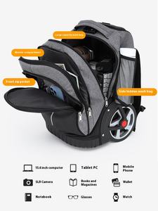 Large Capacity <b>Trolley</b> Backpack Roller Bag Spinner <b>Suitcase</b> Luggage Double <b>Trolley</b> Business School Bag Travel Students - Product Image 4