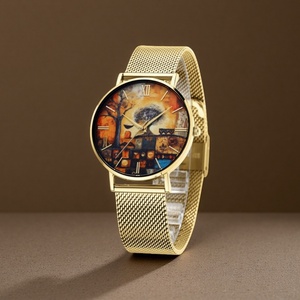 Unisex Fashion Business Alloy Wristwatch Minimalism Quartz Pointer Dial Customization Logo Color Printing 36mm Africa Element - Product Image 1