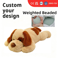 Peluche lestée personnalisée de 3 lb pour soulager l'anxiété, jouet chauffant parfumé à la lavande, peluche lestée personnalisée pour chien
