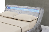 Lit au design moderne Willsoon en velours écrasé pouf rembourré avec ascenseur à gaz stockage LED cadre en bois souple utilisation de meubles de maison