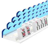 Support de Mahjong américain en acrylique transparent avec poussoir magnétique, règle de déplacement de tuiles de Mahjong personnalisée pour accessoires de jeu de Mahjong