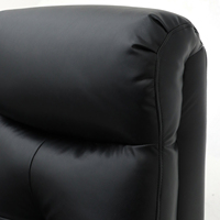 Geeksofa-Ensembles de canapés inclinables manuels avec console centrale pour la revente, moderne en cuir noir Air, design moderne
