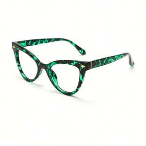 Gafas de Sol para Mujer con Logotipo Personalizado, Montura Retro de Moda con Diseño de Leopardo Verde, Gafas con Protección Anti Luz Azul - Product Image 4