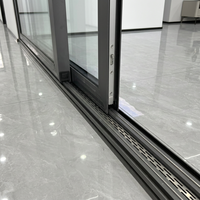 Puertas Corredizas de Aleación de Aluminio con Rotura de Puente Térmico Hechas a Medida, Puertas Corredizas Ultraestrechas, Ventanas de Doble Acristalamiento, Impermeables