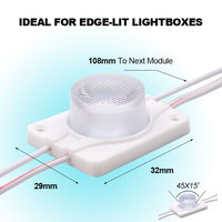 Module d'injection haute puissance 12V 1 LED SMD 3030 étanche IP67 12x56 degrés Edge Light Sign LED Modules