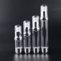 10ml 15ml 20ml 30ml Bouteille de pompe airless en plastique UV avec bouchon AS