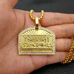 La Última Cena Jesucristo etiquetas colgante moda collares finos para mujeres Hip Hop joyería de acero inoxidable para Mujeres Hombres - Product Image 6