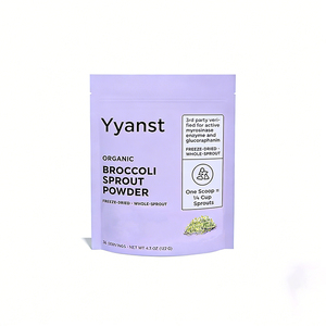 Polvo de brotes de brócoli orgánico de alta calidad, brotes enteros con myrosinasa activa y glucorafanina, suplemento antioxidante - Product Image 1