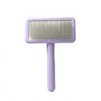 Brosse démêlante légère en acier inoxydable pour chats et chiens - Outil de toilettage autonettoyant massant et démêlant pour démêler et démouler le pelage
