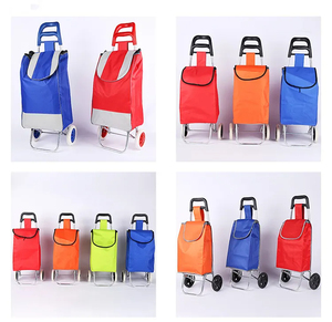 Chariot de <span class=keywords><strong>courses</strong></span> pliable réutilisable en polyester 600D avec logo personnalisé, écologique, <span class=keywords><strong>pour</strong></span> supermarché, vente en gros - Product Image 5