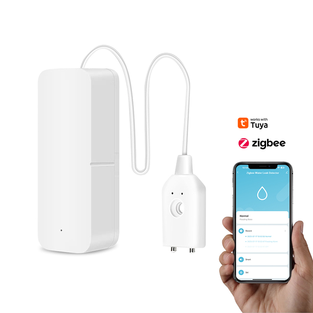 WALE New Version Tuya Zigbee Smart Water Leakage Detector High Quality and AAA Battery Powered Smart Home Zigbee Flood Sensor