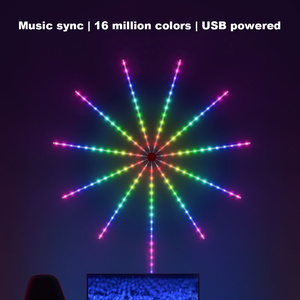 ไฟ LED แถบสี RGBIC หลายสี แบบพลังงานแสงอาทิตย์ สำหรับตกแต่งสตูดิโอ ร้านกาแฟ และห้องนั่งเล่น พร้อมแอปพลิเคชั่นควบคุม - Product Image 3