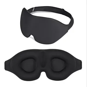 3D Sleeping Eye Mask Private Label Custom Adjustable Travel Light Block Blindfold Contoured Memory Foam