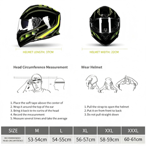 Beliebter Integralhelm mit ABS-Schale, zugelassen, mit Doppelvisier, Schutzhelm für Motorrad, Roller, tägliche Fahrten, ganzjährig tragbar - Product Image 4