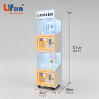 LIFUN Machine de jeu à billes surprise à double couche empilable avec pince, multi-joueurs, pour la distribution de cadeaux, équipement d'arcade commercial
