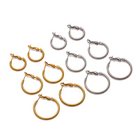 Boucles d'oreilles créoles classiques bohèmes en acier inoxydable, créoles fines en acier inoxydable, bijoux de mode pour femme
