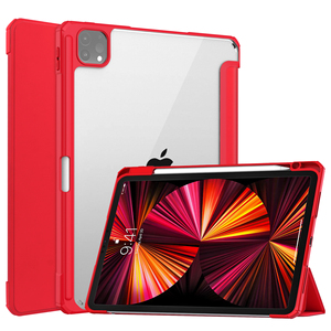 เคสฝาปิดหนัง PU อะคริลิกใส,เคสอัจฉริยะสำหรับ <span class=keywords><strong>iPad</strong></span> <span class=keywords><strong>Pro</strong></span> <span class=keywords><strong>11</strong></span> 2021 2020 <span class=keywords><strong>2018</strong></span>แท็บเล็ตพร้อมที่ใส่ปากกา - Product Image 1
