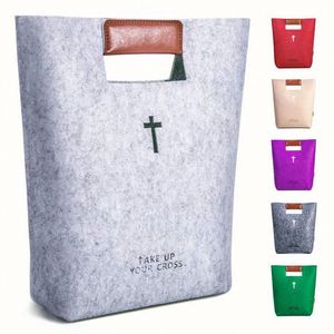 Muestra Gratuita, Bolsa de Transporte para Biblia Portátil al por Mayor, Bolsas Impermeables para Libros, Bolsa de Transporte para Biblia con Asa de PU - Product Image 6