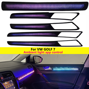 Lumière ambiante dynamique 64 couleurs pour Volkswagen Golf 7 7.5 2014-2020, commande par application, lampe d'ambiance intérieure, bande LED acrylique - Product Image 1