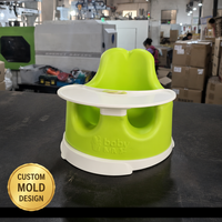 Beyaz Tepsili Lime Yeşili Taşınabilir Bebek Yer Koltuğu Kaymaz Tabanlı Enjeksiyon Kalıplı OEM Fabrika Tedarikçisi