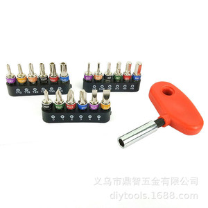 Trad 19Pc Ratchet <b>Bit</b> <b>Set</b> S2 Colored <b>Bits</b> Phillips Slotted Star Magnetic Hand Tool Auto Repair - Product Image 5