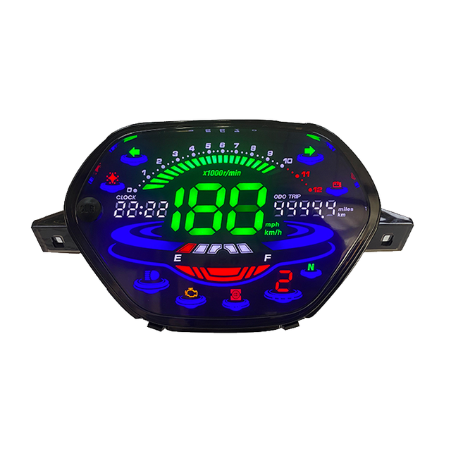 Universal Motorcycle Digital Speedometer Meter Gauge Cluster Multi-Function Odometer RPM Fuel Indicator Dashboard Multiple Model