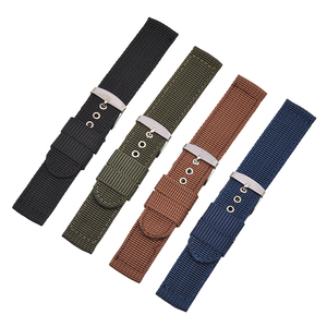 16mm 18mm 20mm 22mm 24mm Vente en gros Sport Ceinture de sécurité Nylon Toile Tissage Sailcloth Bracelet de montre pour <span class=keywords><strong>Samsung</strong></span> Bracelets de montre - Product Image 5