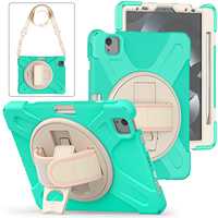 Étui de protection pour iPad Air 11/2024/2025 4/5/10.9 PC souple + couverture arrière en Silicone porte-stylo antichoc
