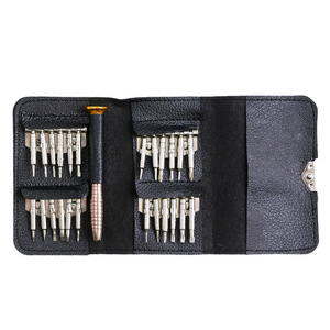 24 In 1 Screwdriver Set Chrome Vanadium Steel Magnetic Portable <b>For</b> Mobile Phone And <b>Computer</b> Repair Leather <b>Case</b> - Product Image 1