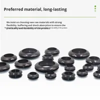 Protector de Cables de Goma EPDM de Doble Cara, Negro y Blanco, Moldeado Industrialmente, Personalizado de Fábrica, Anillo de Amarre de Goma, Ojal de Goma para Cables