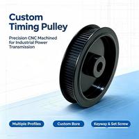 Poulie synchrone usinée CNC compatible avec GT2 HTD 5M, disponible en tailles de trou personnalisées et largeurs de courroie pour machines d'impression 3D
