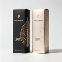 Boîte de soins de la peau personnalisée haut de gamme avec estampage à chaud, motif botanique, livraison express 72H, boîte cadeau en carton biodégradable