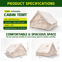 Tenda Camping Besar Langsung dari Pabrik dengan Banyak Area Hunian Desain Logo Kustom untuk Perkemahan dan Proyek Grosir