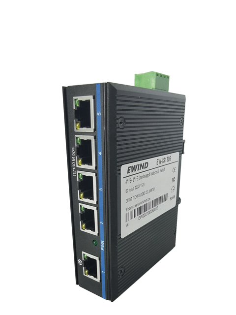 Outdoor Din Rail Mounted 5*10/100M RJ45 Ports IP40 Industrial Ethernet Switch Unmanaged Fast Ethernet Switch