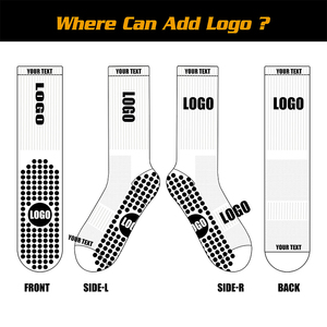 Kaos Kaki Grip Sepak Bola Bordir Anti-Selip Non-Slip Sport Grip Socks Football yang Dapat Disesuaikan - Product Image 3