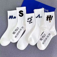Chaussettes de course décontractées unisexes en tricot épais, personnalisables pour le football et le basketball, logo imprimé, taille unique, été-printemps