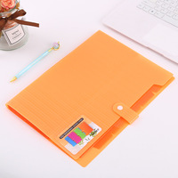 Bolsa organizadora con logotipo impreso de 5 compartimentos, para archivos A4, multicapa, con botón a presión, gruesa, de gran capacidad, para documentos, modelo 9751