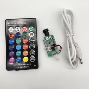 Nouvelle version 2022, 7 couleurs RGB, circuits imprimés LED électriques, lumière de nuit rechargeable par USB, télécommande tactile, 4x0,5W LED, PCBA - Product Image 2