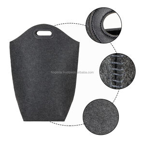 Panier à linge moderne pliable et empilable en feutre, réutilisable, écologique, durable, avec logo personnalisé et design élégant, pour armoire - Product Image 3