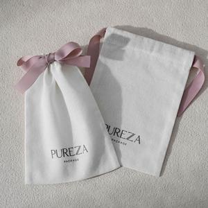 Custom <b>Gold</b> Logo Printed Suede Drawstring Packaging <b>Bag</b> Soft Suede Pouch for Shoe Cloth Hat - Product Image 1